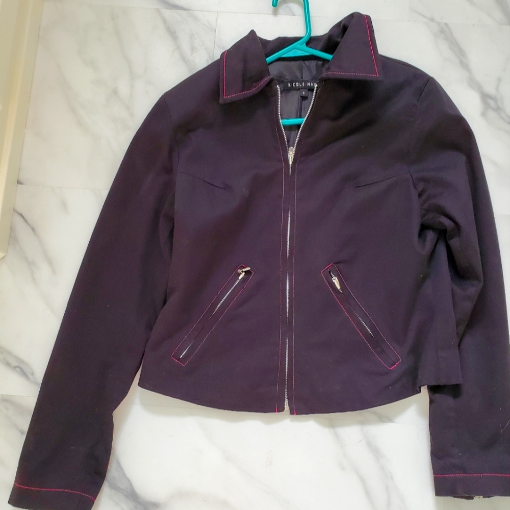 Black zipped jacket, Fully lined. Size small.